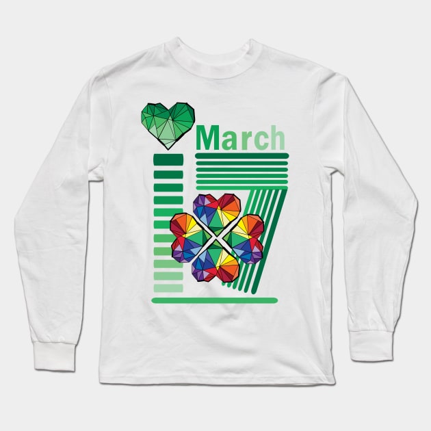 March 17 Long Sleeve T-Shirt by CindyS